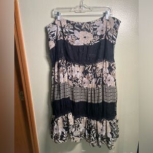 Skirt Women 18 Midi Floral Linen Boho Chic Fairy Grunge Hippie Whimsigoth 70s